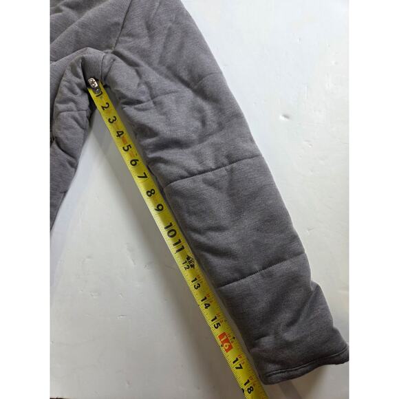 Three Dots Quilted Knit Cozy Jacket Gray Large - Picture 5 of 8